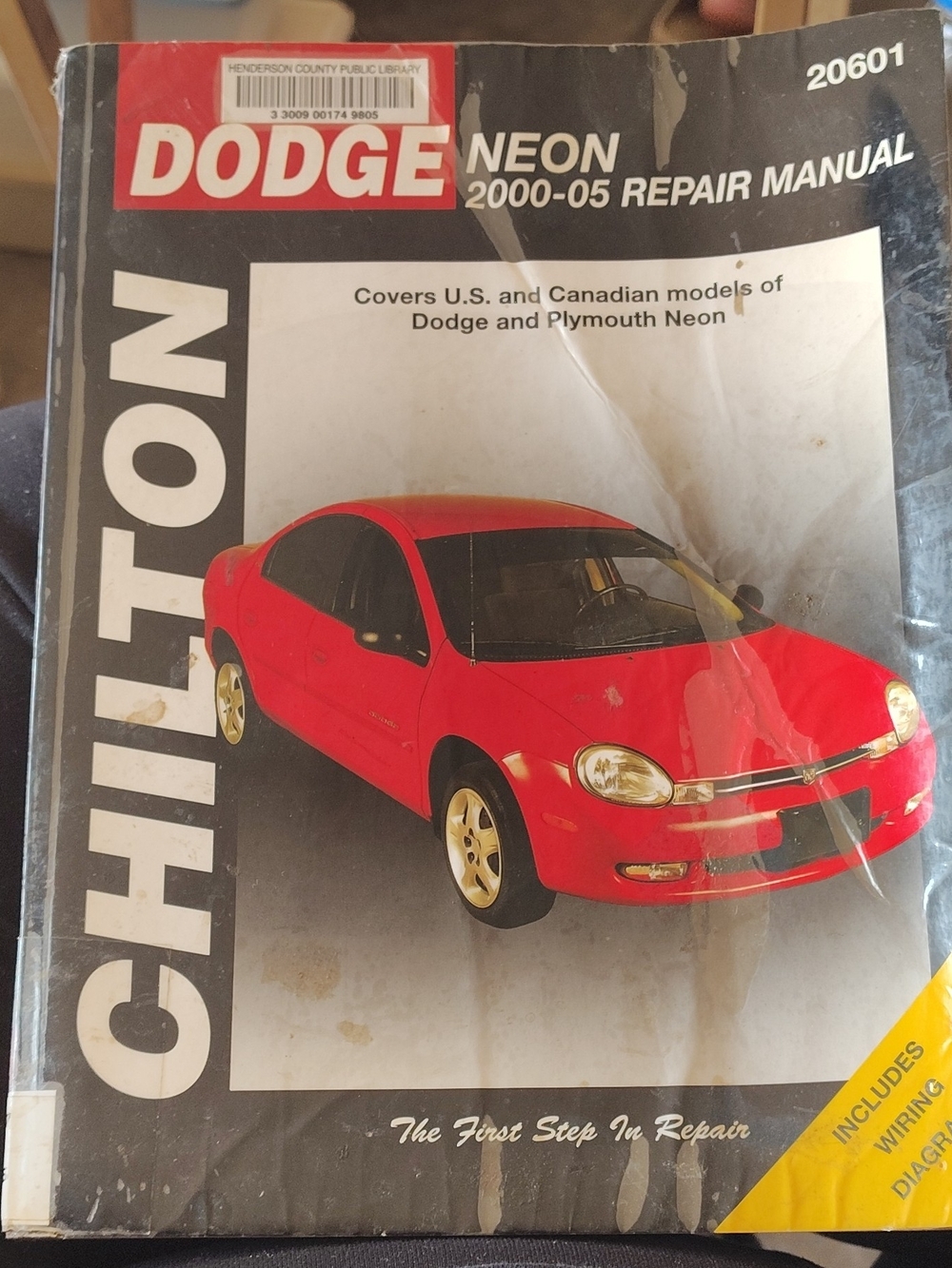Dodge Neon 2000-05 Repair Manual - Red